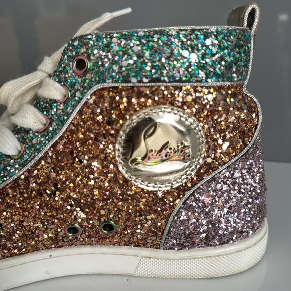 ✨Host Pick ✨Christian Louboutin Bip Bip Glitter Womens Orlato Flat - Picture 2 of 7